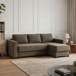 Sofa HOBEL CORNER LIZA PLUS F/P BROWN LEONARDO 6 R (5) 