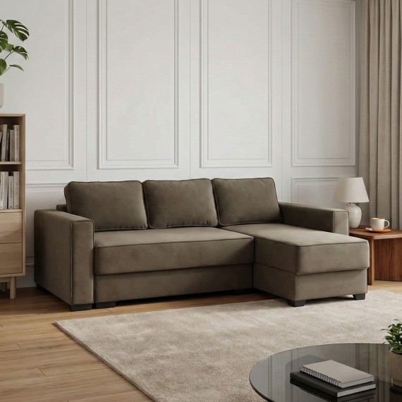 Sofa HOBEL CORNER LIZA PLUS F/P BROWN LEONARDO 6 R (5) 