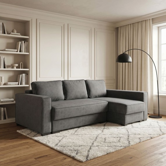 Sofa HOBEL CORNER LIZA PLUS F/P DARK GREY JAGUAR 9 R (5) 