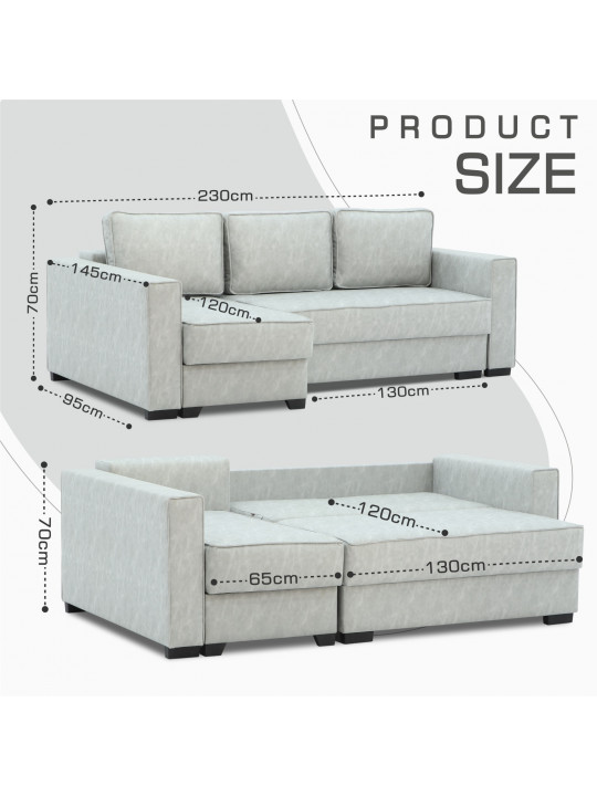 Sofa HOBEL CORNER LIZA PLUS GREY KIPRUS 8 L (5) 