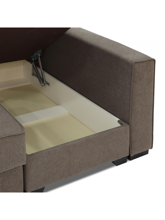 Sofa HOBEL CORNER LIZA PLUS LIGHT BROWN SCANDI 6 R (5) 