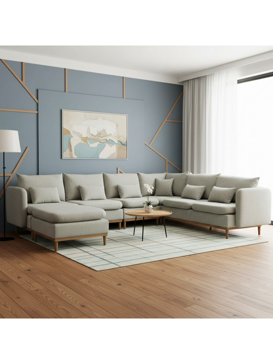 Диван HOBEL CORNER MODENA LIGHT GREY BEATTO 1066 (5) 