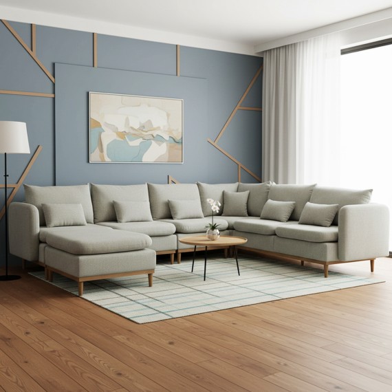 Sofa HOBEL CORNER MODENA LIGHT GREY BEATTO 1066 (5) 
