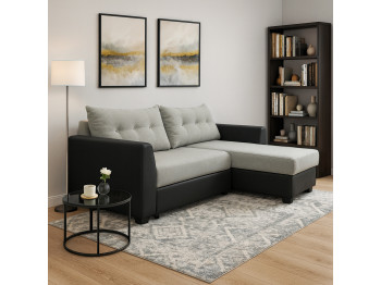 Sofa HOBEL CORNER MODERN LUXE BLACK 4503/ LIGHT GREY ASTERI 3 (4) 