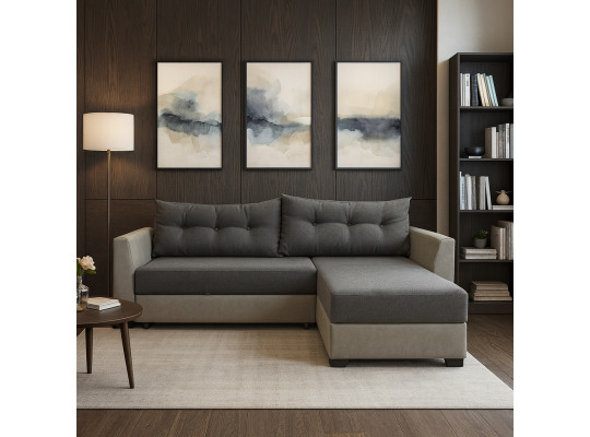 Sofa HOBEL CORNER MODERN LUXE LIGHT GREY 8409/ GREY ASTERI 5 (4) 