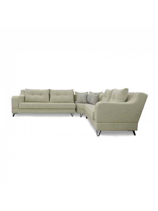 Sofa HOBEL CORNER NEW YORK BLACK KAX-0432-0125 CREAM BEATTO 1065/ LAMENIA 1016 R (4) 