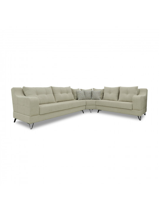 Sofa HOBEL CORNER NEW YORK BLACK KAX-0432-0125 CREAM BEATTO 1065/ LAMENIA 1016 R (4) 