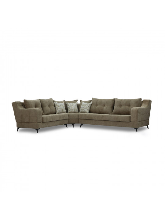 Диван HOBEL CORNER NEW YORK BROWN BEATTO 1015/ LAMENIA 1016 L (4) 