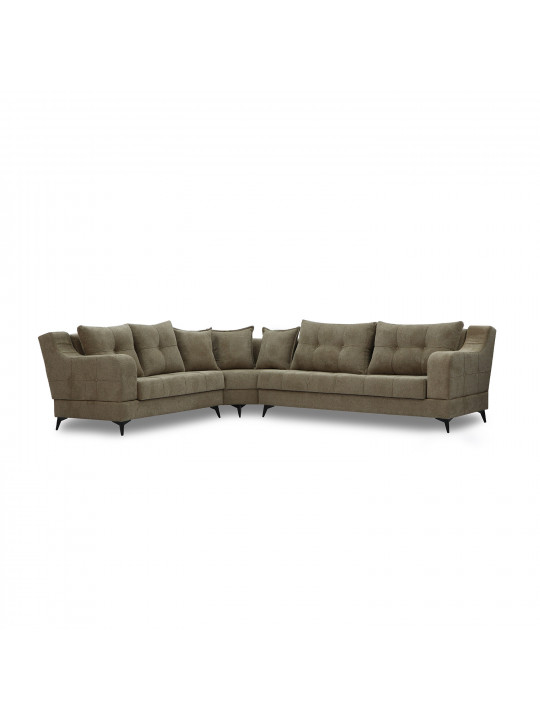 Диван HOBEL CORNER NEW YORK BROWN BEATTO 1015/ LAMENIA 1016 L (4) 