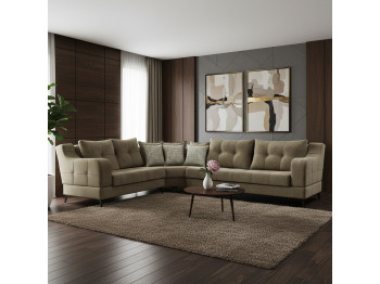 Sofa HOBEL CORNER NEW YORK BROWN BEATTO 1015/ LAMENIA 1016 L (4) 