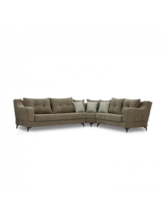 Sofa HOBEL CORNER NEW YORK BROWN BEATTO 1015/ LAMENIA 1016 R (4) 
