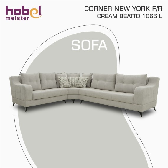 Sofa HOBEL CORNER NEW YORK F/R CREAM BEATTO 1066 L (4) 