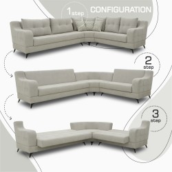 Диван HOBEL CORNER NEW YORK F/R CREAM BEATTO 1066 R (4) 