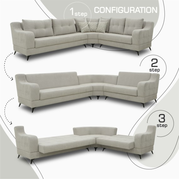 Sofa HOBEL CORNER NEW YORK F/R CREAM BEATTO 1066 R (4) 
