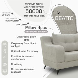 Диван HOBEL CORNER NEW YORK F/R CREAM BEATTO 1066 R (4) 