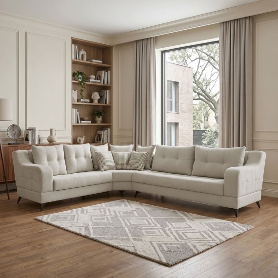 Sofa HOBEL CORNER NEW YORK F/R CREAM BEATTO 1066 L (4) 