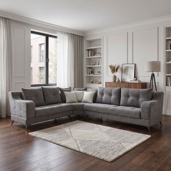 Диван HOBEL CORNER NEW YORK F/R DARK GREY BEATTO 1079 L (4) 