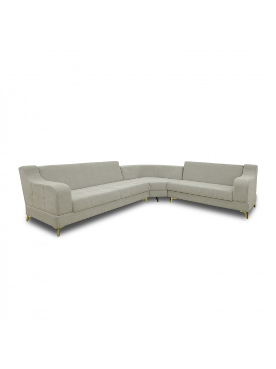 Диван HOBEL CORNER NEW YORK GOLD L16120G LIGHT GREY BEATTO 1069/ LAMENIA 1015 R (4) 