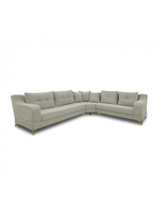 Диван HOBEL CORNER NEW YORK GOLD L16120G LIGHT GREY BEATTO 1069/ LAMENIA 1015 R (4) 