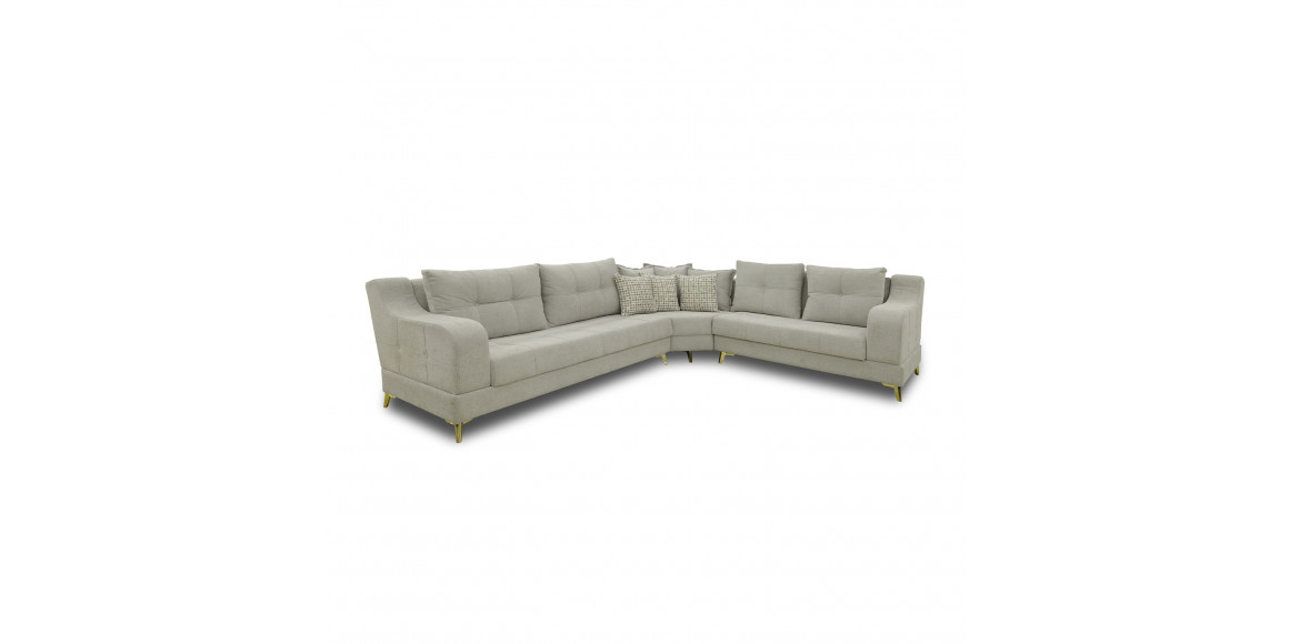 Sofa HOBEL CORNER NEW YORK GOLD L16120G LIGHT GREY BEATTO 1069/ LAMENIA 1015 R (4) 