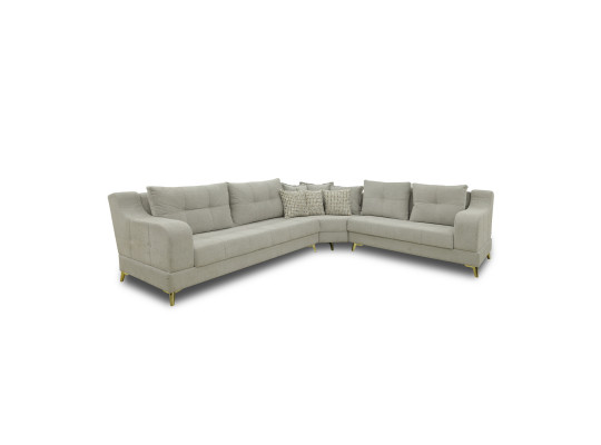 Բազմոց HOBEL CORNER NEW YORK GOLD L16120G LIGHT GREY BEATTO 1069/ LAMENIA 1015 R (4) 