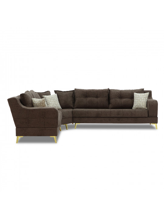 Sofa HOBEL CORNER NEW YORK L16150GOLD BROWN BEATTO1005/ LAMENIA 1016 L(4) 