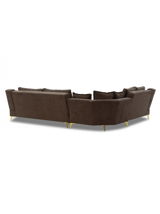 Sofa HOBEL CORNER NEW YORK L16150GOLD BROWN BEATTO1005/ LAMENIA 1016 L(4) 