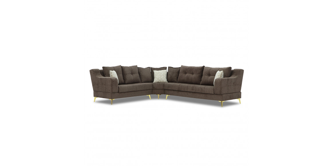 Диван HOBEL CORNER NEW YORK L16150GOLD BROWN BEATTO1005/ LAMENIA 1016 L(4) 