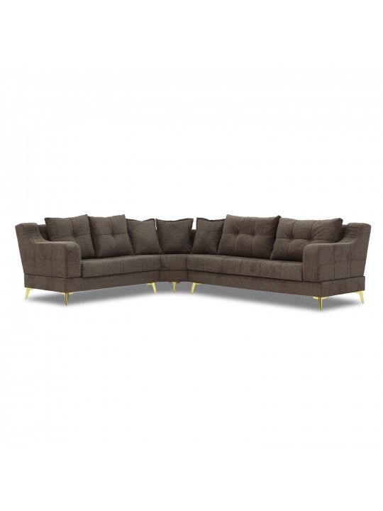 Sofa HOBEL CORNER NEW YORK L16150GOLD BROWN BEATTO1005/ LAMENIA 1016 L(4) 