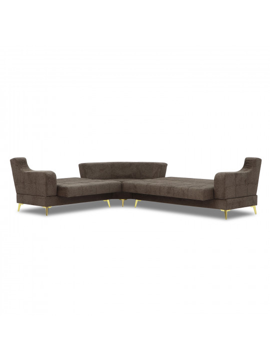 Sofa HOBEL CORNER NEW YORK L16150GOLD BROWN BEATTO1005/ LAMENIA 1016 L(4) 