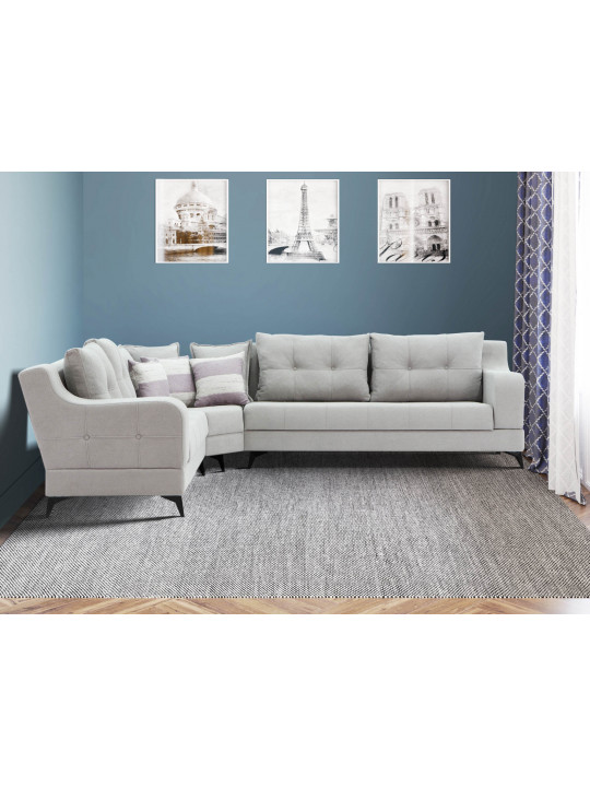 Sofa HOBEL CORNER NEW YORK  GREY BUKLE 9/ RETTIO 1012 L (4) 