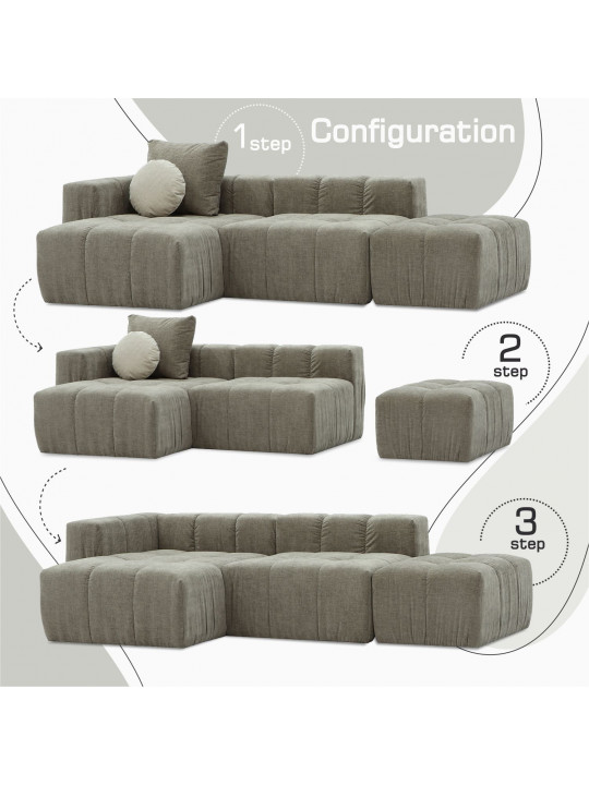 Բազմոց HOBEL CORNER RIGA CREAM SHO 599-2 (3) 