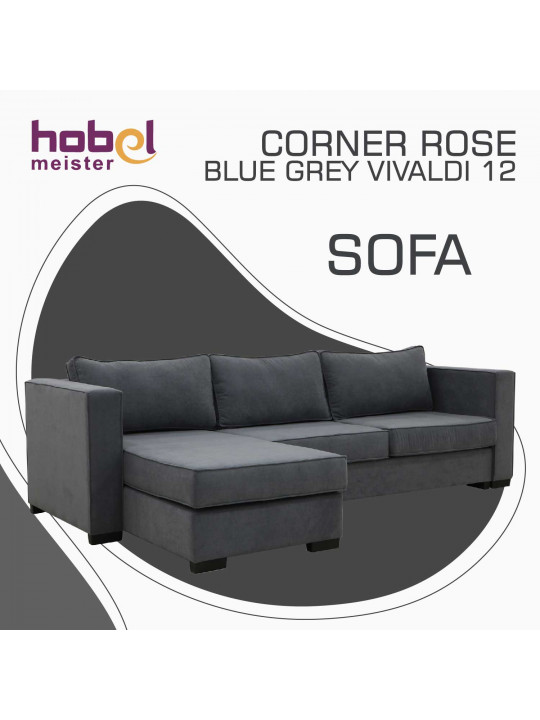 Բազմոց HOBEL CORNER ROSE BLUE GREY VIVALDI 12 (4) 