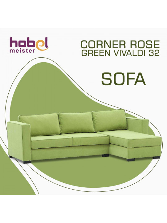 Диван HOBEL CORNER ROSE GREEN VIVALDI 32 (4) 