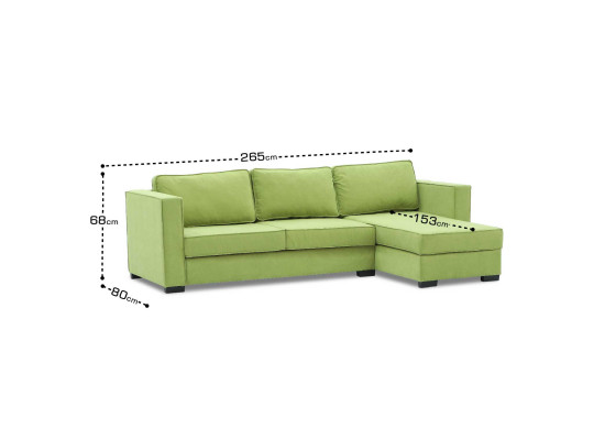 Բազմոց HOBEL CORNER ROSE GREEN VIVALDI 32 (4) 