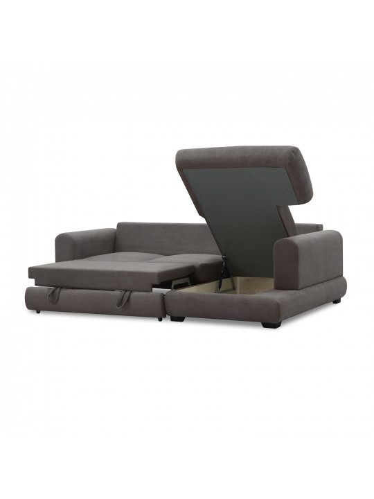 Sofa HOBEL CORNER SIDNEY PLUS DARK CAPPUCCINO BUKLE 7 R (3) 