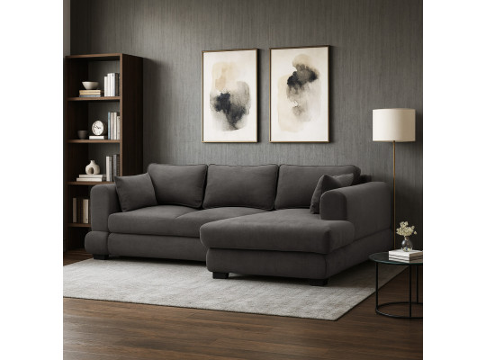 Диван HOBEL CORNER SIDNEY PLUS DARK CAPPUCCINO BUKLE 7 R (3) 