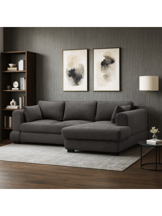 Диван HOBEL CORNER SIDNEY PLUS DARK CAPPUCCINO BUKLE 7 R (3) 