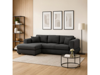 Диван HOBEL CORNER SIDNEY PLUS DARK GREY BUKLE 15 L (3) 