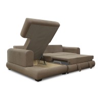 Sofa HOBEL CORNER SIDNEY PLUS F/Z BROWN BUKLE 6 L (3) 