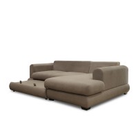 Sofa HOBEL CORNER SIDNEY PLUS F/Z BROWN BUKLE 6 R (3) 