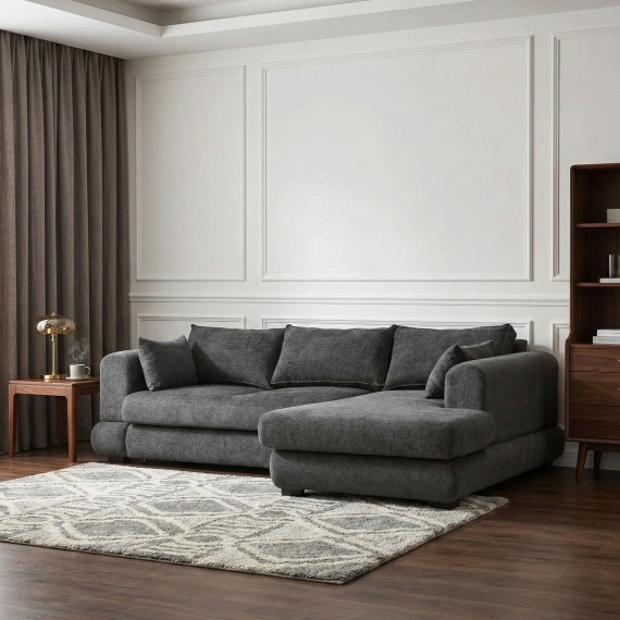 Sofa HOBEL CORNER SIDNEY PLUS F/Z DARK GREY BEATTO 1078 R (3) 