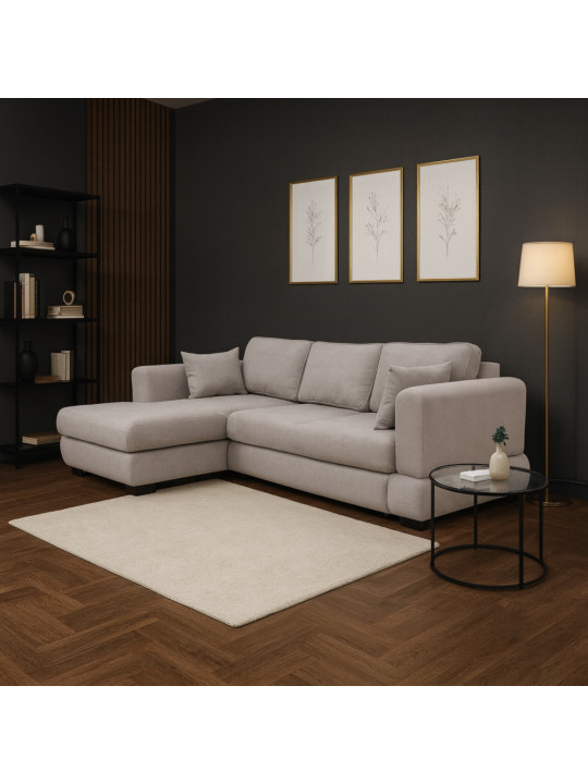 Բազմոց HOBEL CORNER SIDNEY PLUS F/Z GREY BUKLE 9 L (3) 