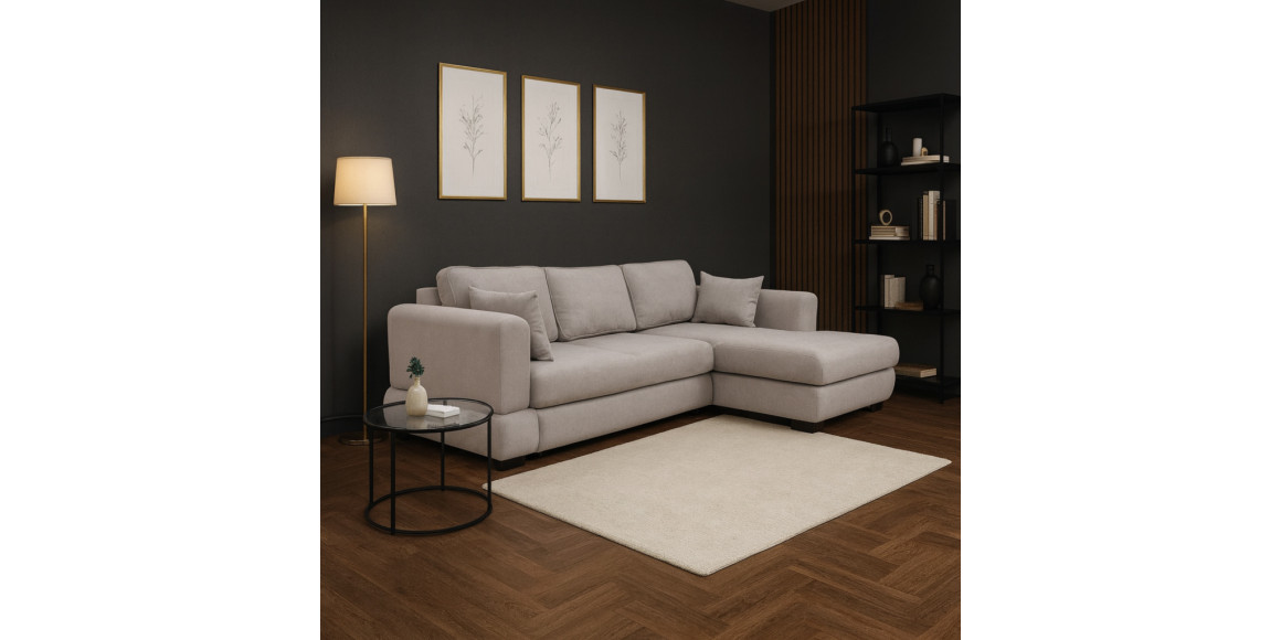 Диван HOBEL CORNER SIDNEY PLUS F/Z GREY BUKLE 9 R (3) 