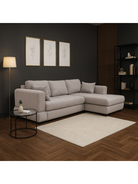 Բազմոց HOBEL CORNER SIDNEY PLUS F/Z GREY BUKLE 9 R (3) 