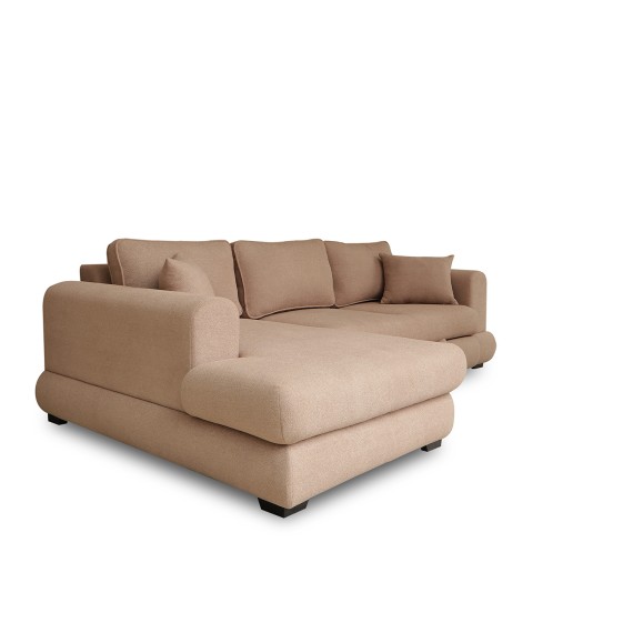 Sofa HOBEL CORNER SIDNEY PLUS F/Z LIGHT BROWN BUKLE 5 L (3) 