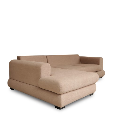 Sofa HOBEL CORNER SIDNEY PLUS F/Z LIGHT BROWN BUKLE 5 L (3) 