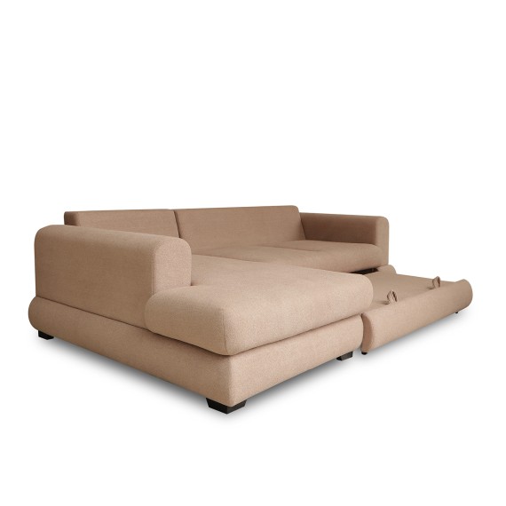 Sofa HOBEL CORNER SIDNEY PLUS F/Z LIGHT BROWN BUKLE 5 L (3) 
