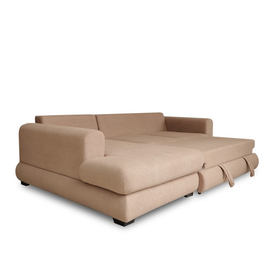 Sofa HOBEL CORNER SIDNEY PLUS F/Z LIGHT BROWN BUKLE 5 L (3) 