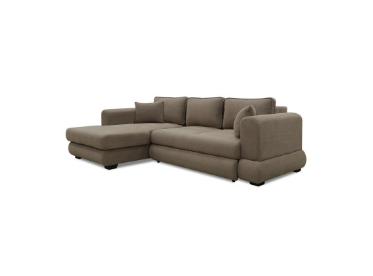 Sofa HOBEL CORNER SIDNEY PLUS LIGHT BROWN BUKLE 6 L (3) 